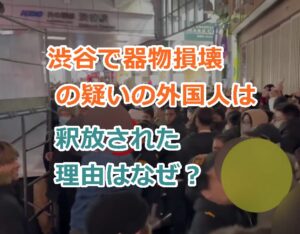 東京・渋谷で器物損壊の疑いで逮捕された外国人が釈放された理由はなぜ？