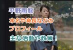 平野雨龍の本名や身長などのプロフィールwiki経歴学歴を紹介！主な活動や政策！