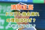 清原正吾、ドラフト指名漏れの理由はなぜ？今後の野球人生はどうなる？