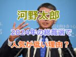 河野太郎が今回（2024年）の総裁選で人気が低い理由？なぜ支持率が低下した？