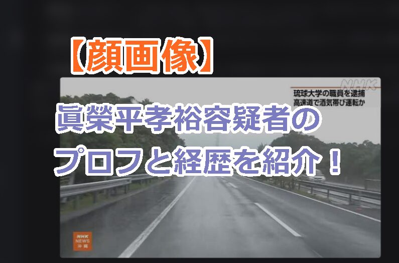 眞榮平孝裕容疑者のプロフ顔画像と経歴を紹介!運転免許と刑罰はどうなる?