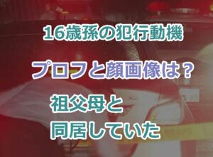 愛知県田原市16歳孫の祖父母殺害の動機は？刑罰の予想も！プロフと顔画像！