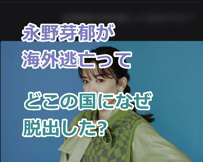 永野芽郁が海外逃亡ってどこの国になぜ脱出した?報道の真相と金髪にイメチェンの情報も！