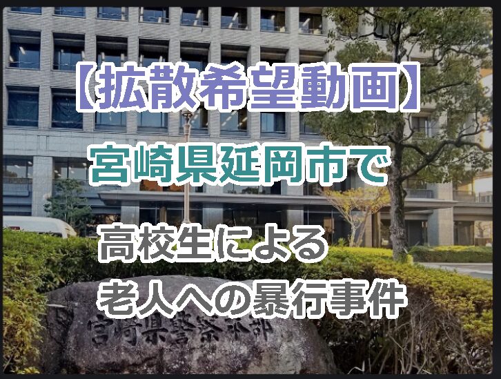 【拡散希望動画】宮崎県延岡市で高校生による老人への暴行事件