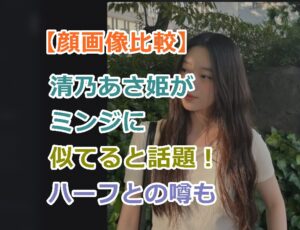 【顔画像比較】清乃あさ姫がミンジに似てると話題！韓国人とのハーフとの噂も調査！