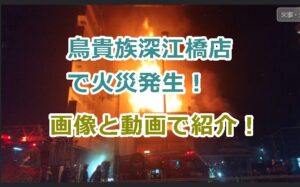 【火事】大阪市東成区「鳥貴族深江橋店」で火災！現場の被害状況を画像と動画で紹介！11/1０