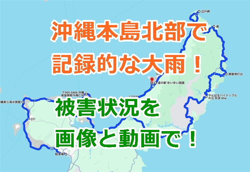 【大雨洪水】沖縄本島北部で記録的な大雨！被害状況を画像と動画で紹介！11/10